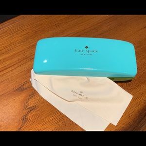 Kate Spade eyeglass case with wipe cloth